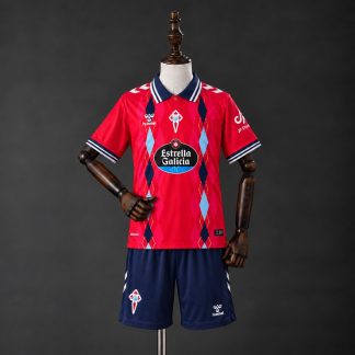 Celta Vigo 2026/27 Tredjeställ Barn Röd Marinblå med Shorts