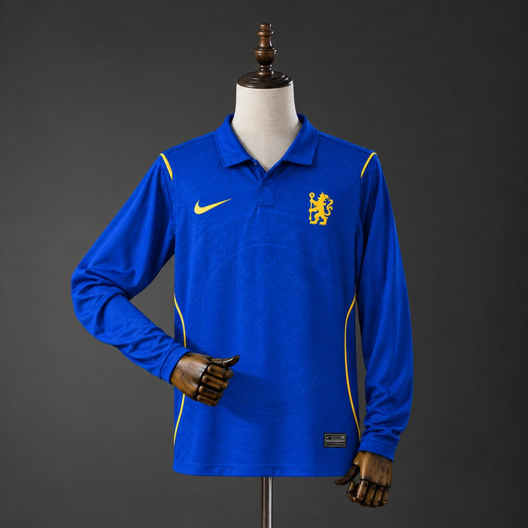Chelsea 2026/27 Hemmatröja Herr Långärmad Blå och Guld Fotbollströja