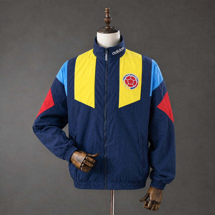 Colombia 2026/27 Originals EQT Vindjacka Herr Marinblå Gul Röd och Blå