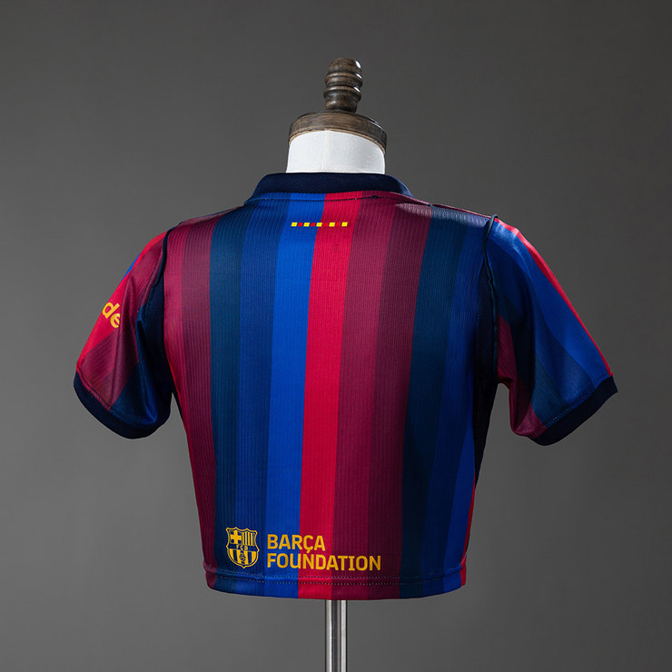 FC Barcelona 2026/27 Hemmatröja Dam Cropped Vinröd och Blå Fotbollströja