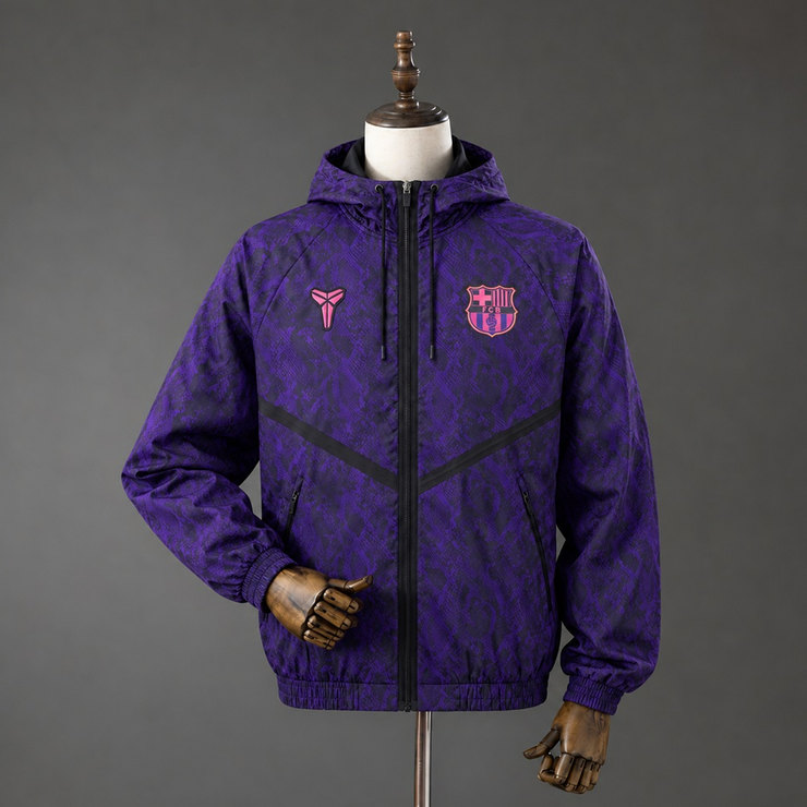 FC Barcelona x Kobe Bryant 2026/27 Anthemjacka Herr Lila och Svart Fotbollströja