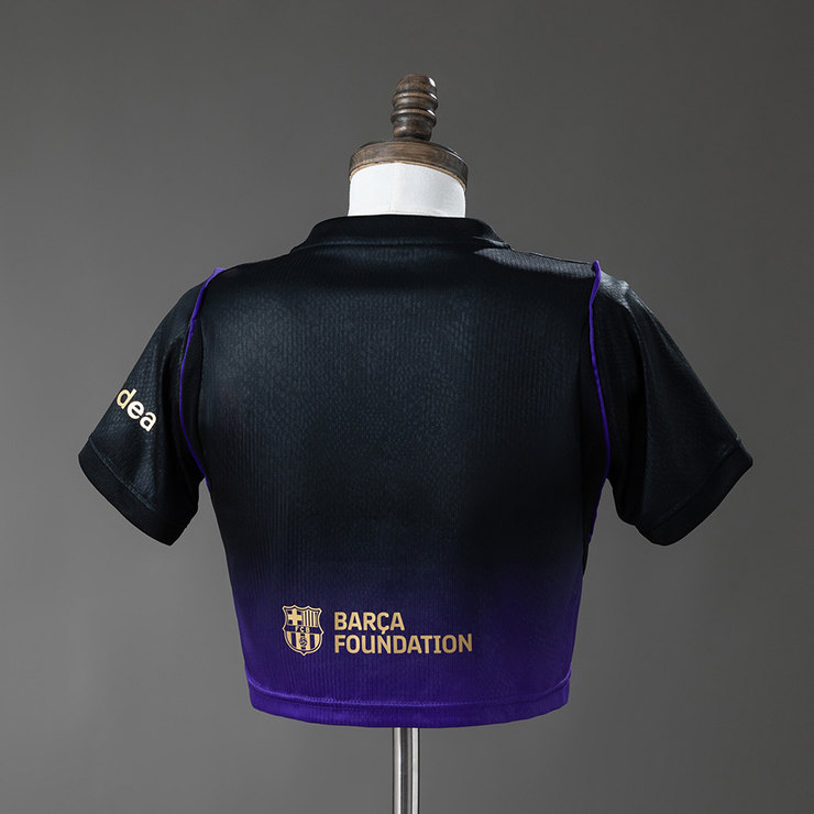 FC Barcelona x Kobe Bryant 2026/27 Bortatröja Dam Cropped Lila och Svart Fotbollströja