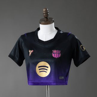 FC Barcelona x Kobe Bryant 2026/27 Bortatröja Dam Cropped Lila och Svart Fotbollströja