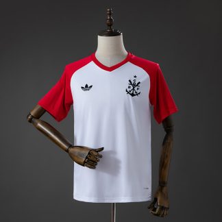 Flamengo 2026/27 Tredje Uppvärmningströja Herr Vit och Röd Fotbollströja