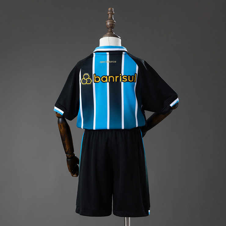 Grêmio 2026/27 Hemmaställ Barn Blå Svart och Vit med Shorts
