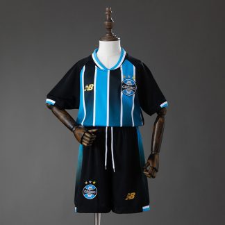 Grêmio 2026/27 Hemmaställ Barn Blå Svart och Vit med Shorts