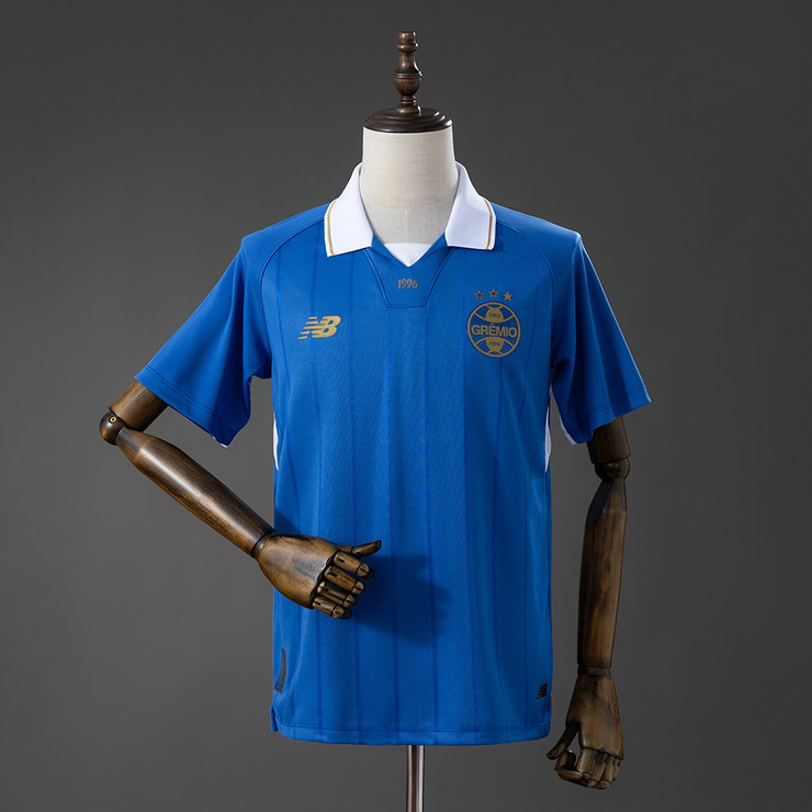 Grêmio 2026/27 Tredjetröja Herr Kungblå Vit och Guld Fotbollströja