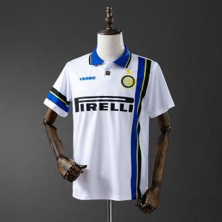 Inter Milan 1997/98 Retro Bortatröja Herr Vit Fotbollströja