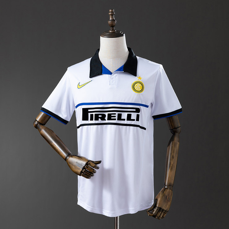 Inter Milan 1998/99 Retro Bortatröja Herr Vit Fotbollströja