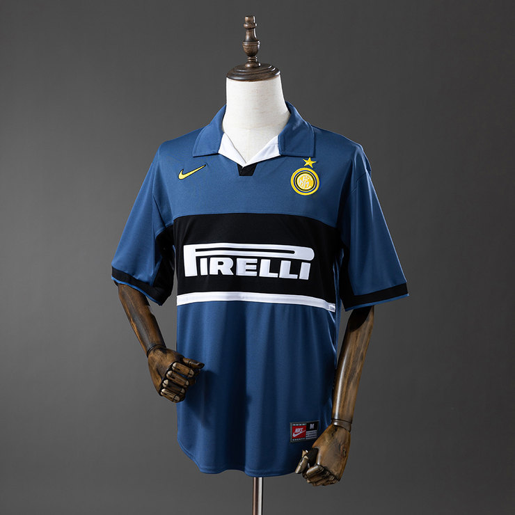 Inter Milan 1998/99 Retro Tredjetröja Herr Mörkblå Fotbollströja
