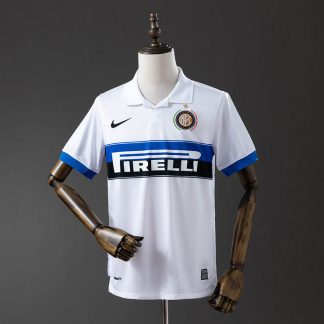 Inter Milan 2009/10 Retro Bortatröja Herr Vit Fotbollströja