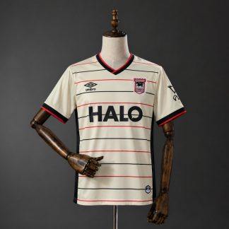 Ipswich Town 2026/27 Bortatröja Herr Krämvit Svart och Röd Fotbollströja