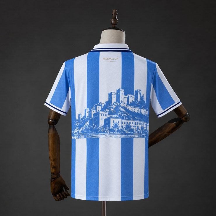 Málaga CF 2026/27 Special Edition Tröja Herr Vit och Ljusblå Fotbollströja