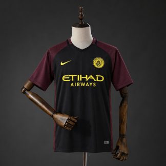 Manchester City 2016/17 Retro Tredjetröja Herr Svart Fotbollströja