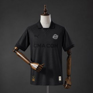 Olympique de Marseille 125-årsjubileumströja Herr Svart Fotbollströja