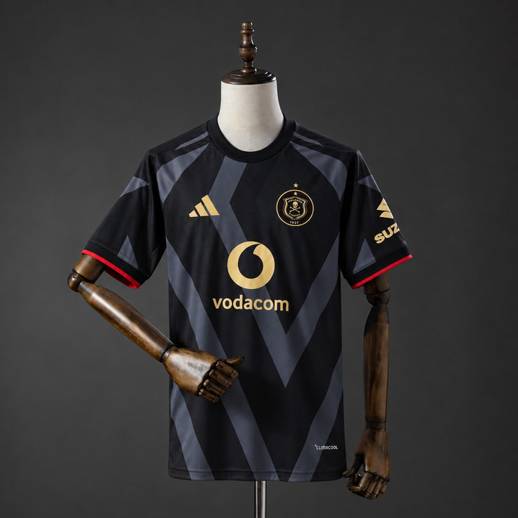 Orlando Pirates 2026/27 Hemmatröja Herr Svart Fotbollströja
