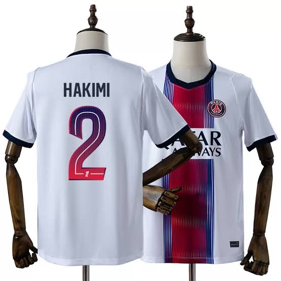 Paris Saint-Germain PSG 2026/27 Bortatröja Herr Achraf Hakimi 2 Vit Fotbollströja