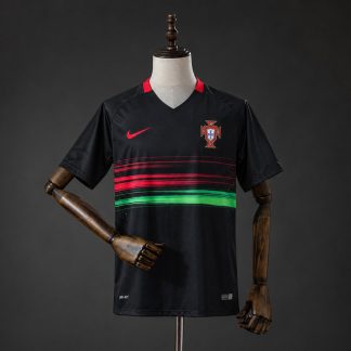 Portugal 2015 Retro Bortatröja Herr Svart Röd och Grön Fotbollströja
