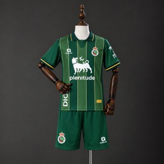 Racing de Santander 2026/27 Bortaställ Barn Mörkgrön och Guld med Shorts