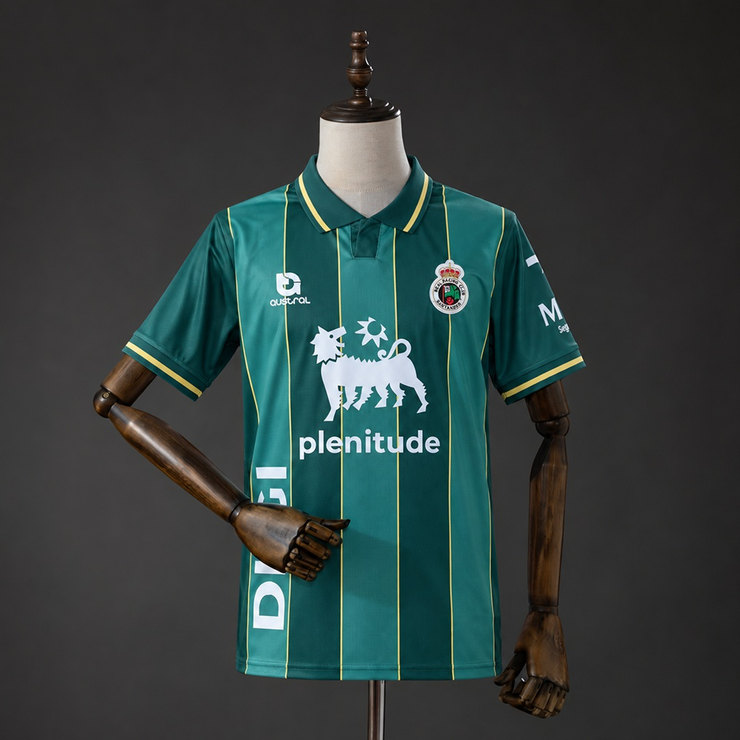 Racing de Santander 2026/27 Bortatröja Herr Mörkgrön och Guld Fotbollströja