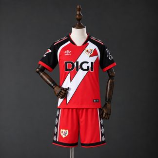 Rayo Vallecano 2026/27 Bortaställ Barn Röd med Shorts