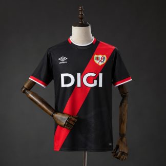 Rayo Vallecano 2026/27 Målvaktströja Herr Svart Röd och Vit Fotbollströja