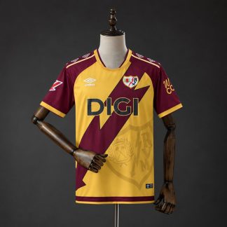 Rayo Vallecano 2026/27 Tredjetröja Herr Guld och Vinröd Fotbollströja