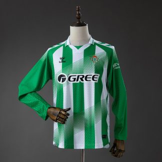 Real Betis 2026/27 Hemmatröja Herr Långärmad Grön och Vit Fotbollströja