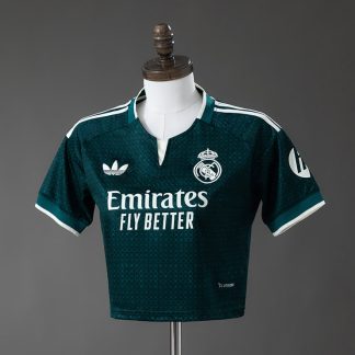 Real Madrid 2026/27 Bortatröja Dam Crop Top Grön Fotbollströja