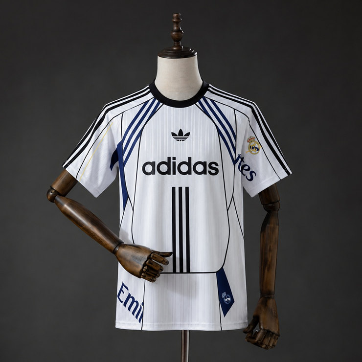 Real Madrid 2026/27 OG Retro Fotbollströja Herr Vit och Svart