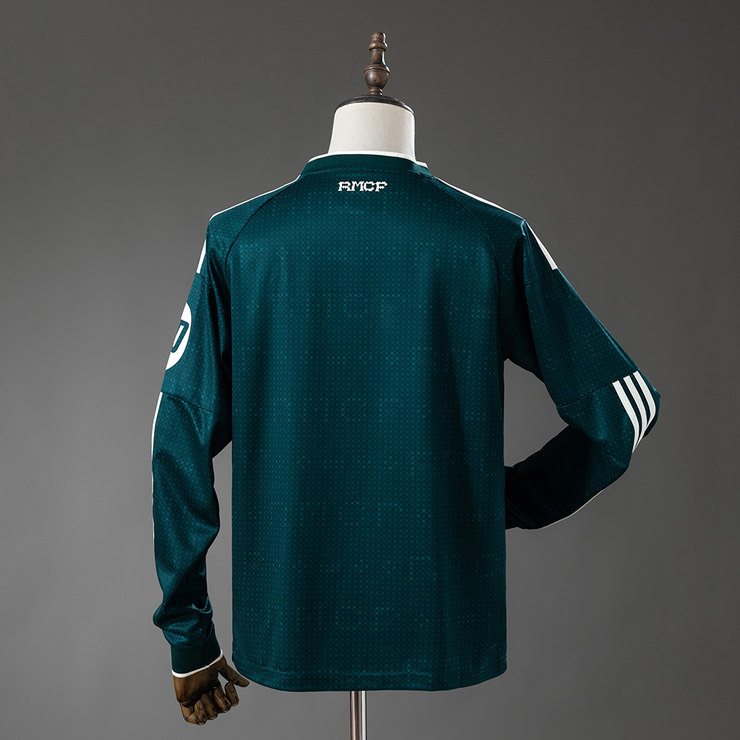 Real Madrid 2026/27 Retro Bortatröja Herr Långärmad Mörkgrön Fotbollströja