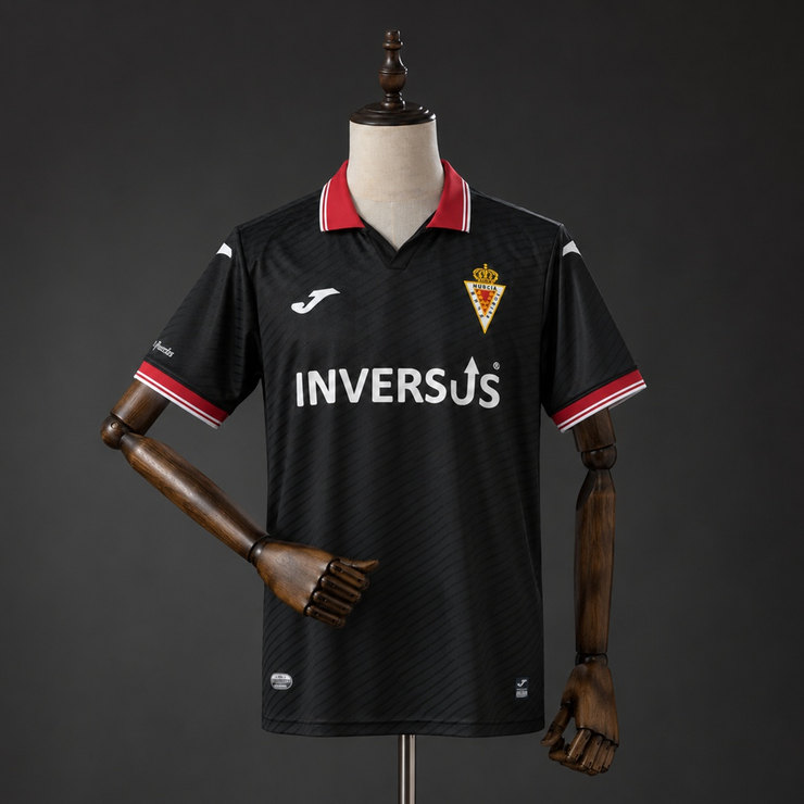 Real Murcia 2026/27 Tredjetröja Herr Svart Fotbollströja
