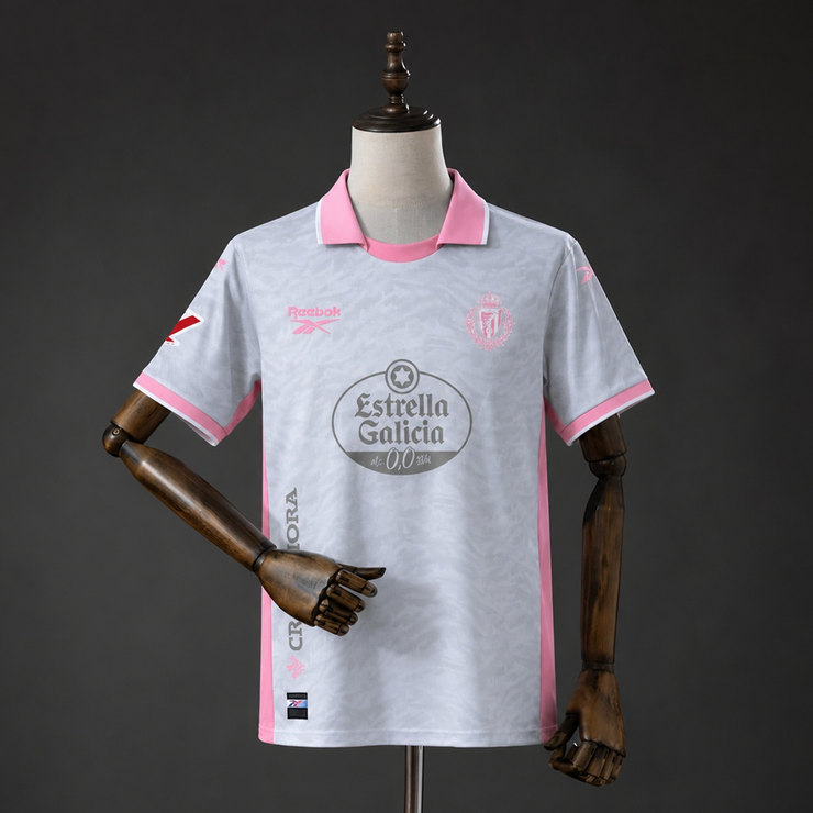 Real Valladolid 2026/27 Tredjetröja Herr Grå och Rosa Fotbollströja