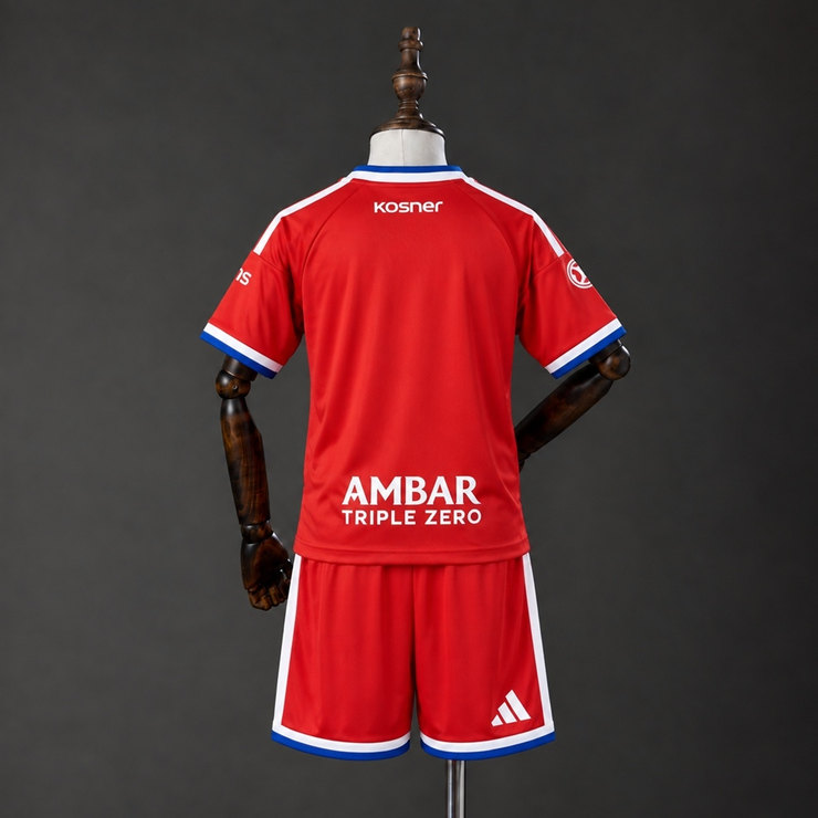 Real Zaragoza 2026/27 Bortaställ Barn Röd Vit och Blå med Shorts
