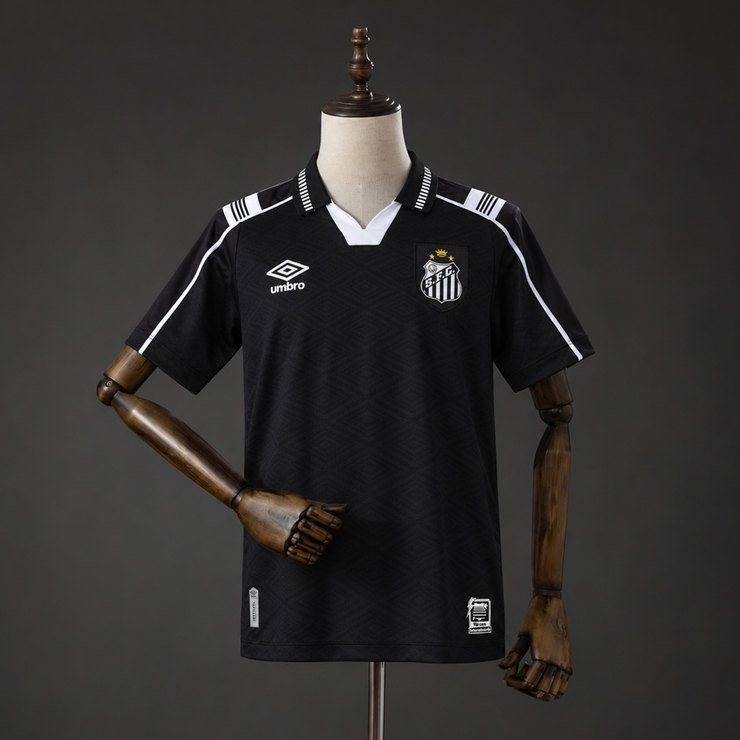 Santos FC 2026/27 Tredjetröja Herr Svart och Vit Fotbollströja