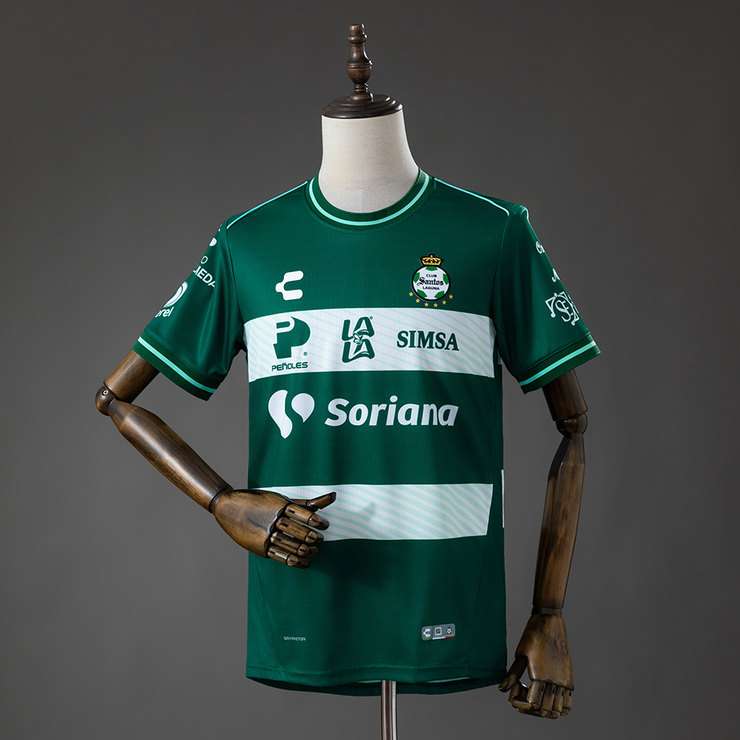 Santos Laguna 2026/27 Hemmatröja Herr Mörkgrön och Vit Fotbollströja
