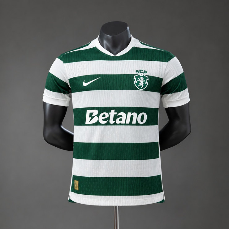 Sporting CP 2026/27 Hemmatröja Herr Spelarversion Grön och Vit Fotbollströja