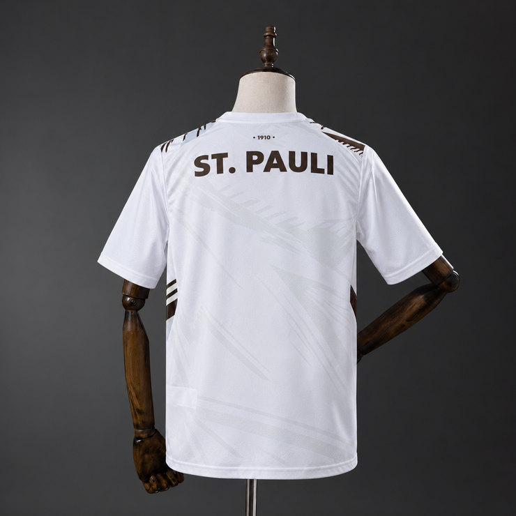 St. Pauli 2026/27 Bortatröja Herr Vit och Mörkbrun Fotbollströja
