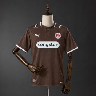 St. Pauli 2026/27 Hemmatröja Herr Mörkbrun och Vit Fotbollströja