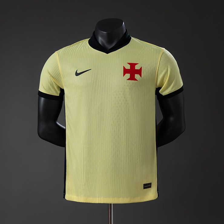 Vasco da Gama 2026/27 Tredjetröja Spelarversion Herr Gul och Svart Fotbollströja